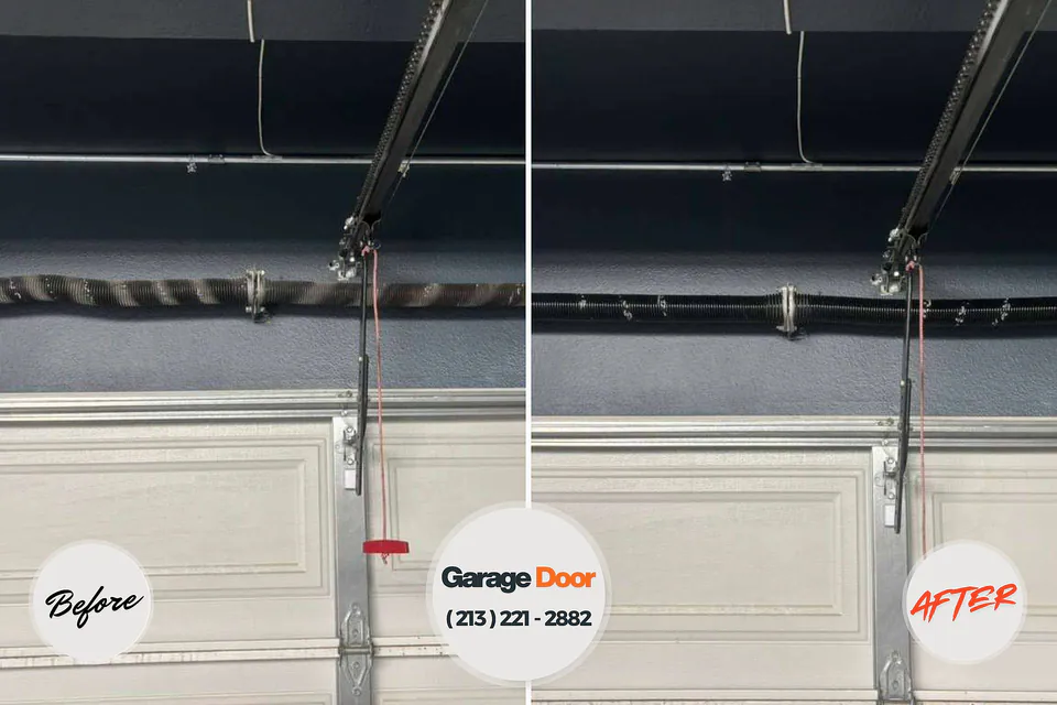Before and after: garage door repair Fort Thompson, SD